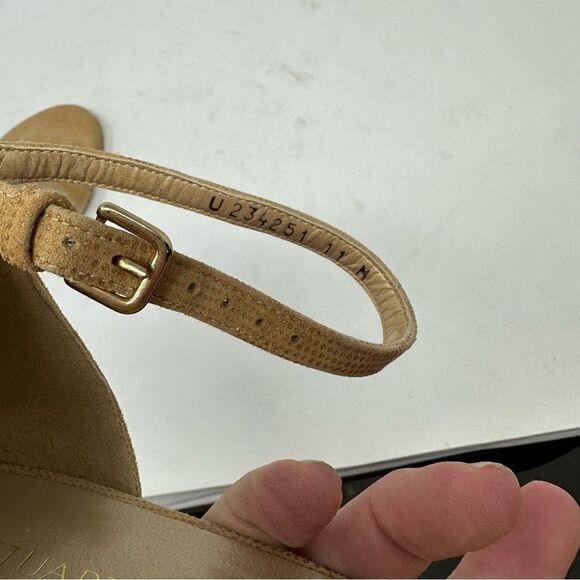 Stuart Weitzman Nude Tan Nudist Sandal Heel Size 11 - Picture 9 of 9